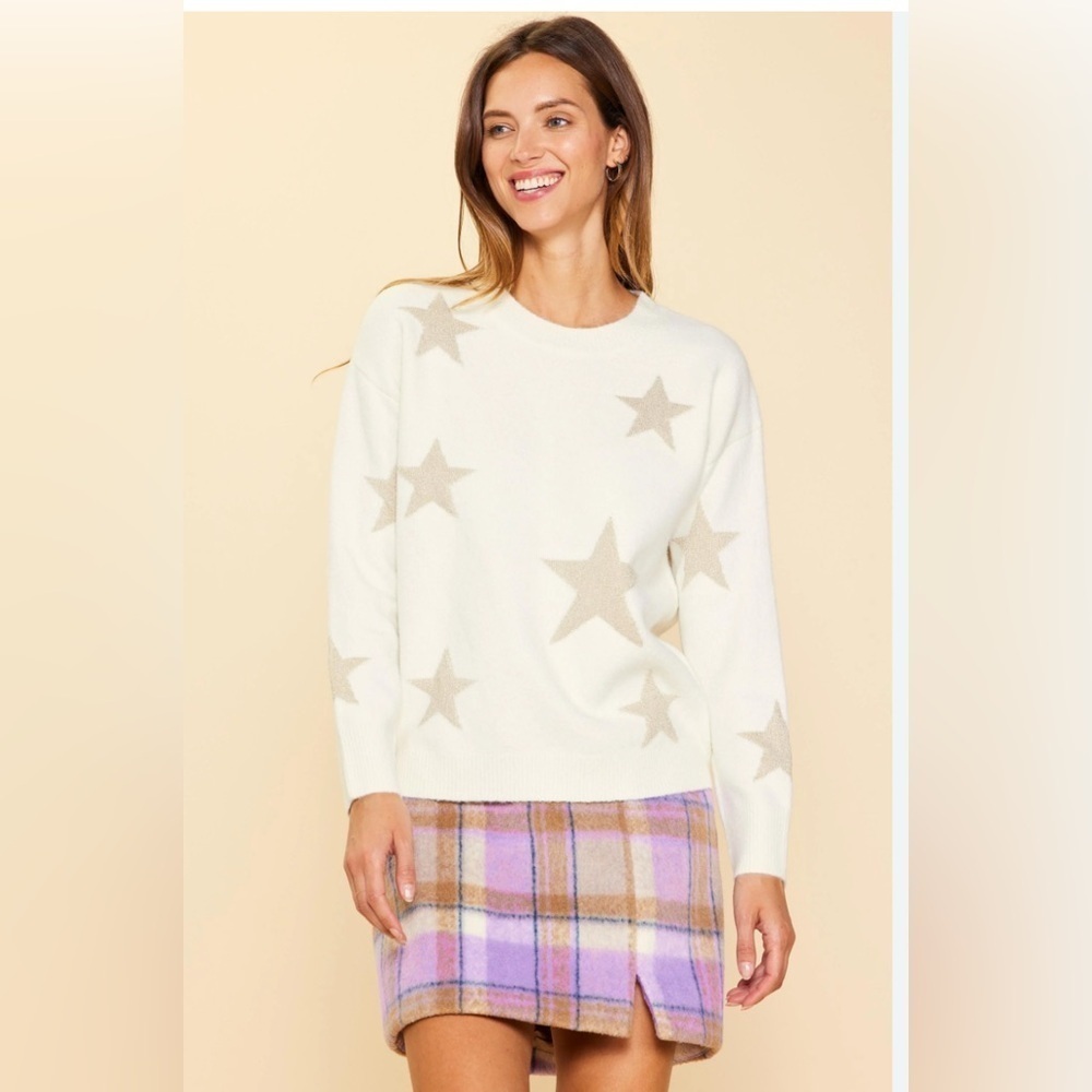 Skies are blue Star Pattern Sweater S